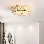 Colonial Glass Flush Mount Ceiling Light for Residential Use
