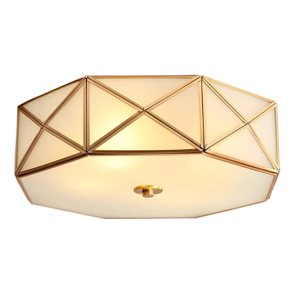 Colonial Glass Flush Mount Ceiling Light for Residential Use