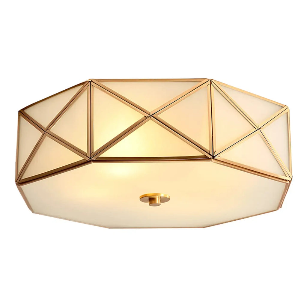 Colonial Glass Flush Mount Ceiling Light for Residential Use