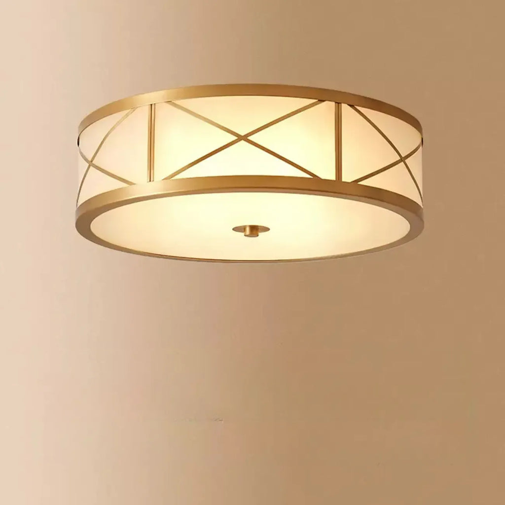 Colonial Glass Flush Mount Ceiling Light for Residential Use