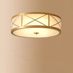 Colonial Glass Flush Mount Ceiling Light for Residential Use