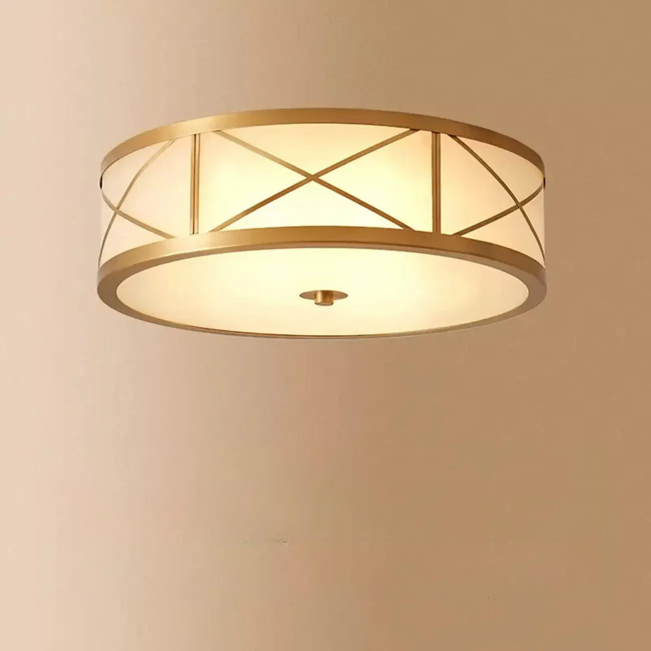 Colonial Glass Flush Mount Ceiling Light for Residential Use