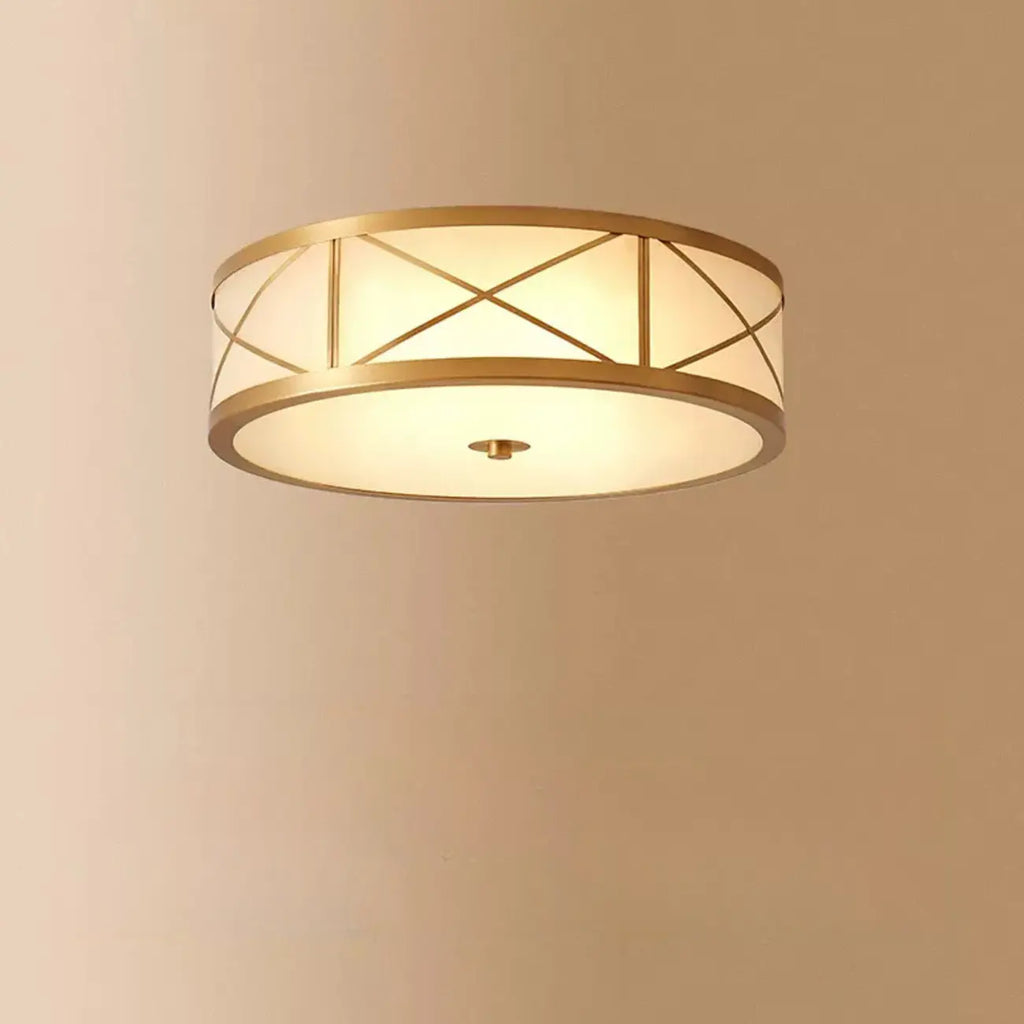 Colonial Glass Flush Mount Ceiling Light for Residential Use