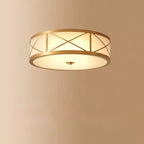 Colonial Glass Flush Mount Ceiling Light for Residential Use