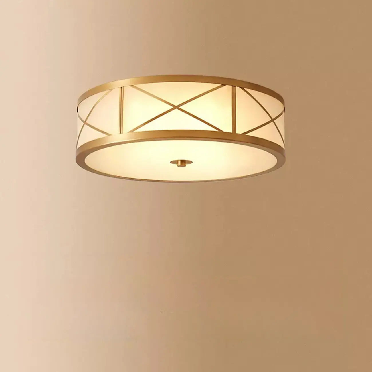 Colonial Glass Flush Mount Ceiling Light for Residential Use