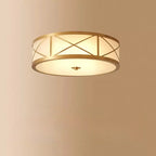 Colonial Glass Flush Mount Ceiling Light for Residential Use