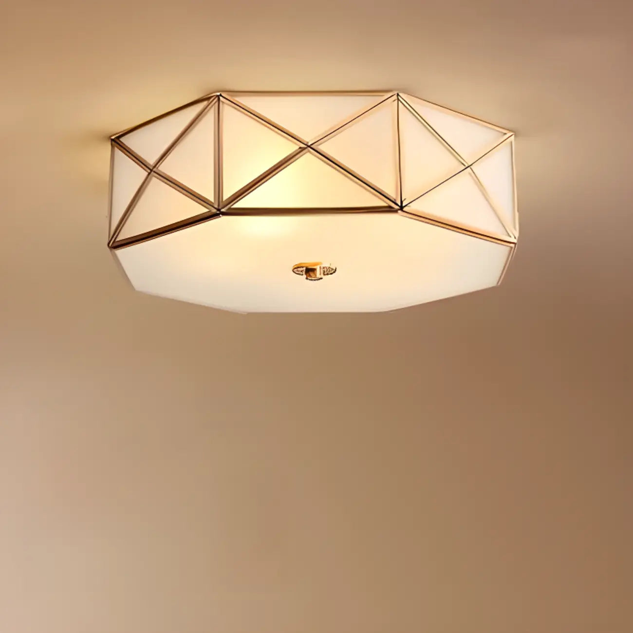 Colonial Glass Flush Mount Ceiling Light for Residential Use