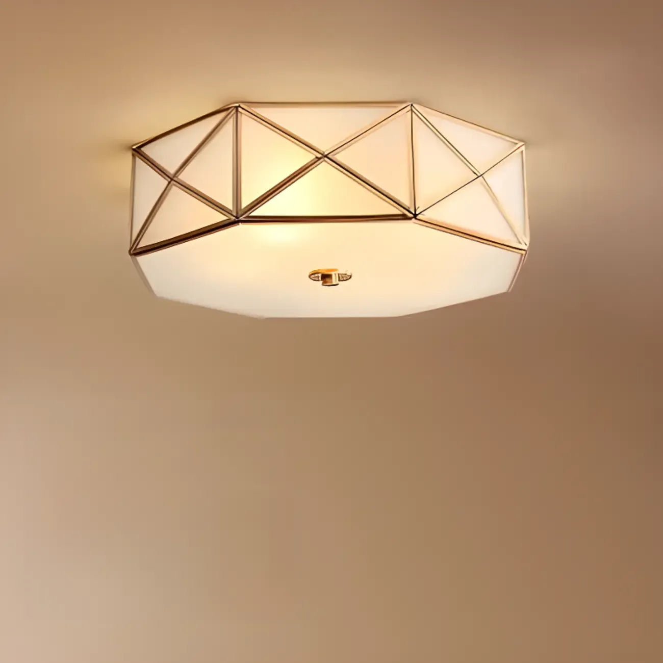 Colonial Glass Flush Mount Ceiling Light for Residential Use