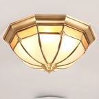 Colonial Glass Flush Mount Ceiling Light for Residential Use