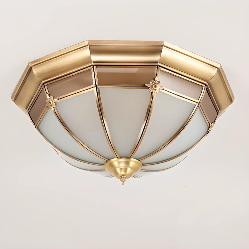 Colonial Glass Flush Mount Ceiling Light for Residential Use