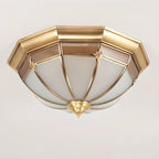 Colonial Glass Flush Mount Ceiling Light for Residential Use