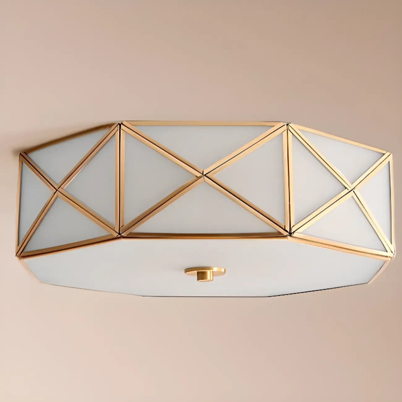 Colonial Glass Flush Mount Ceiling Light for Residential Use