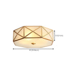 Colonial Glass Flush Mount Ceiling Light for Residential Use