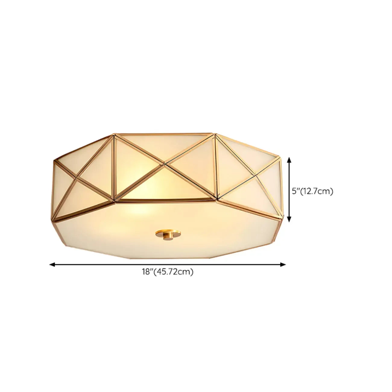 Colonial Glass Flush Mount Ceiling Light for Residential Use