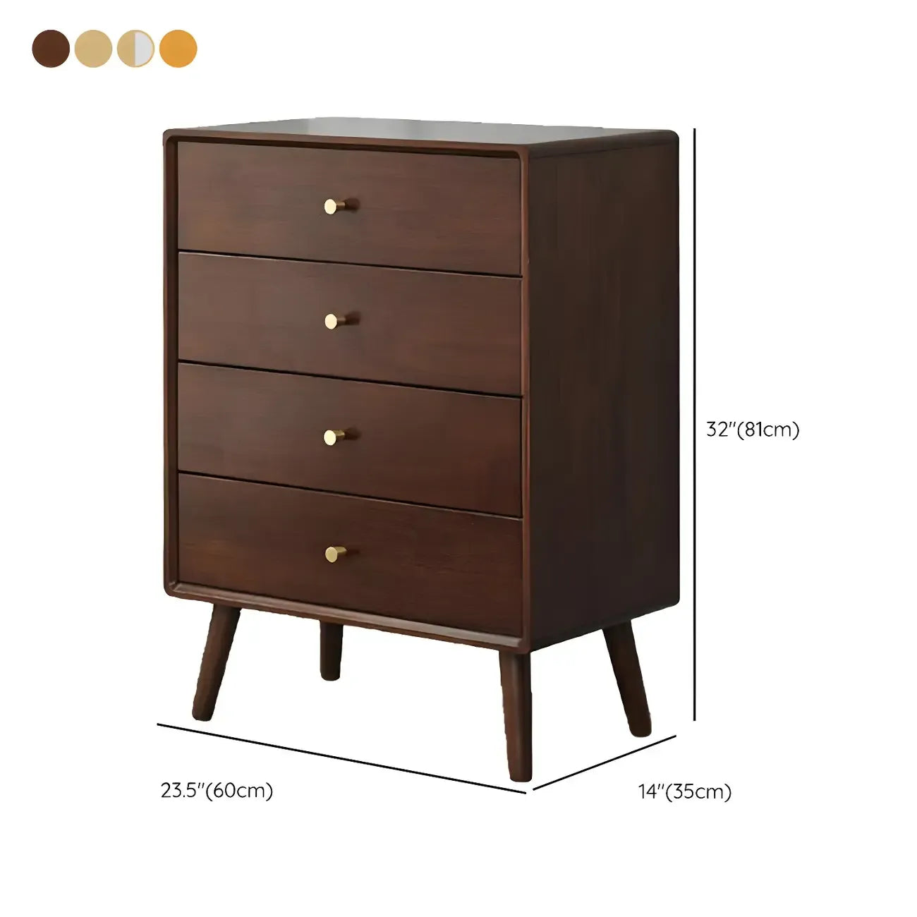 Compact Natural Wood Combo Dresser with Cabinet and Drawers