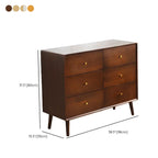 Compact Natural Wood Combo Dresser with Cabinet and Drawers