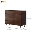 Compact Natural Wood Combo Dresser with Cabinet and Drawers