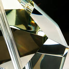 Blue Modern Geometric Crystal Table Lamp for Living Room