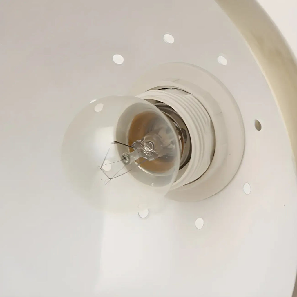 Antique Brass Arc Bowl Shade Table Lamp for Bedroom