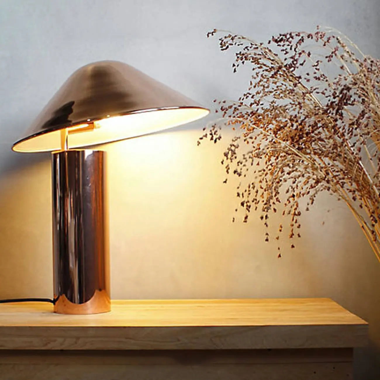 Modern Aluminum Cone Table Lamp for Bedroom