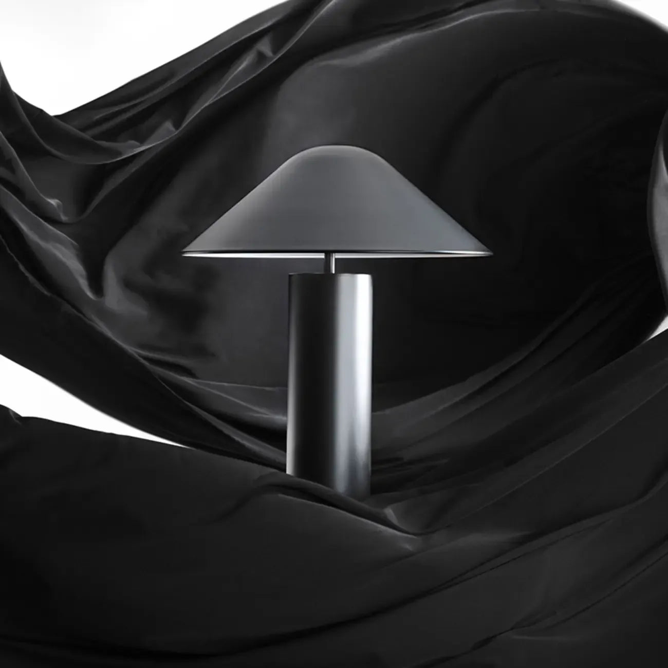 Modern Aluminum Cone Table Lamp for Bedroom