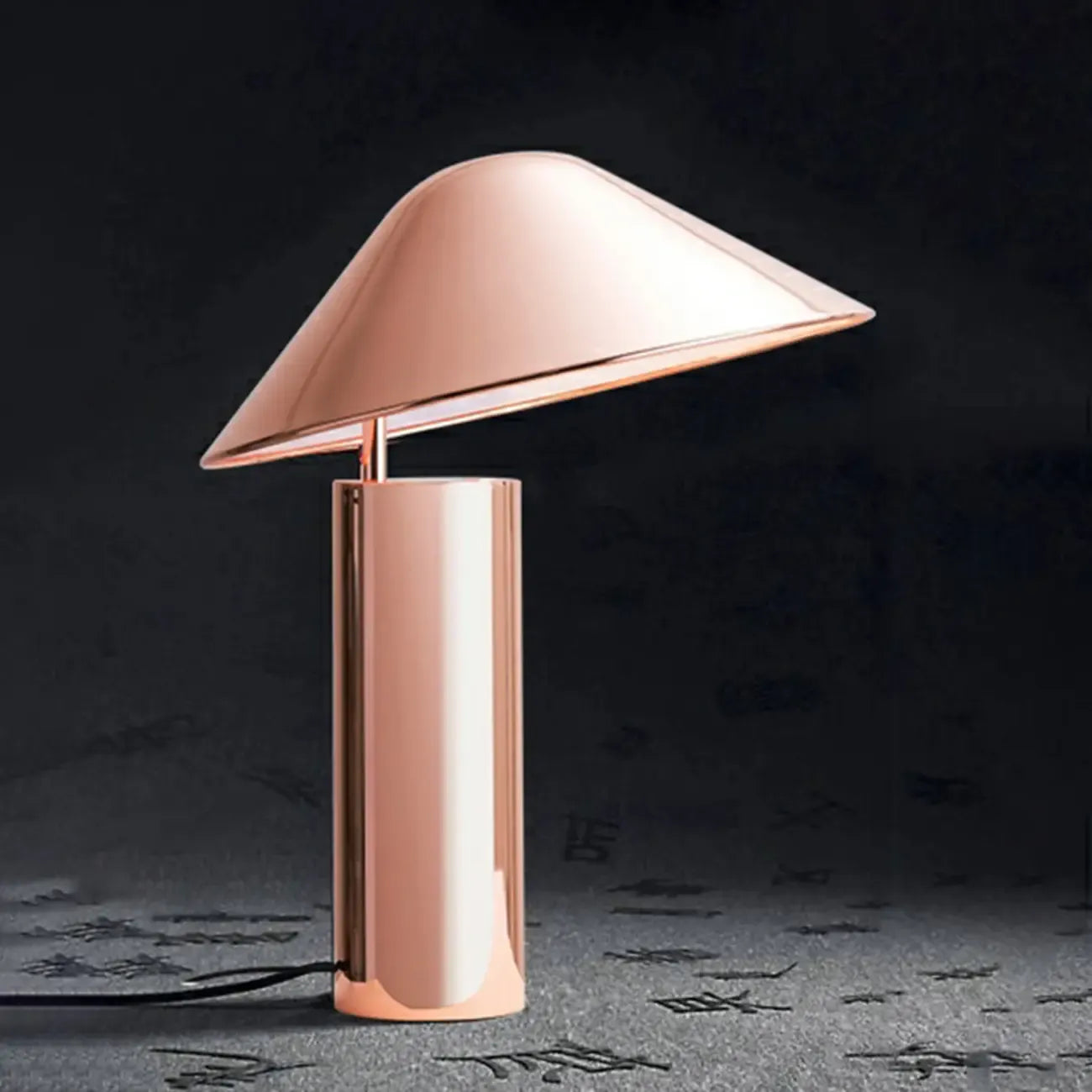 Modern Aluminum Cone Table Lamp for Bedroom