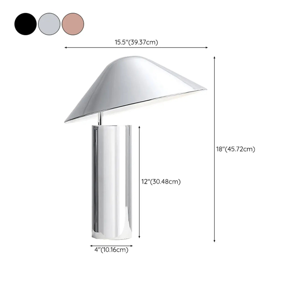 Modern Aluminum Cone Table Lamp for Bedroom