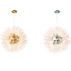 Modern Crystal Globe Chandelier with Starburst Design