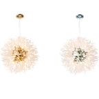 Modern Crystal Globe Chandelier with Starburst Design