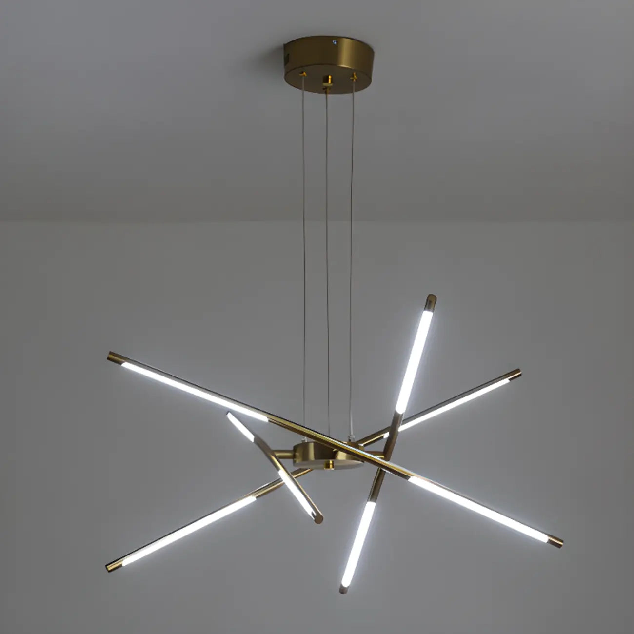 Modern LED Linear Chandelier with Adjustable Height