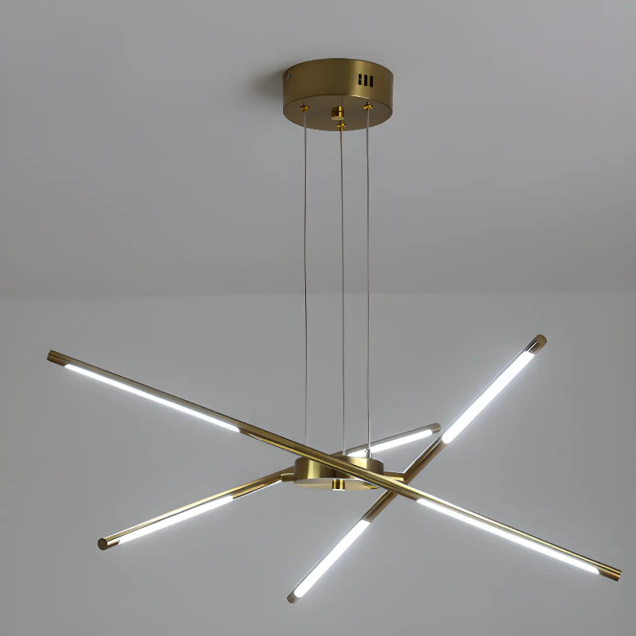 Modern LED Linear Chandelier with Adjustable Height