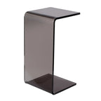 Black Small Acrylic C-Shaped Side Table for Living Room