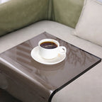 Black Small Acrylic C-Shaped Side Table for Living Room