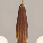 Modern Metal Chandelier with White Glass Shade for Home Decor