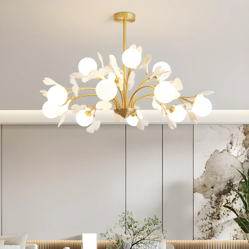 Modern Brass Branch Chandelier with Elegant Design