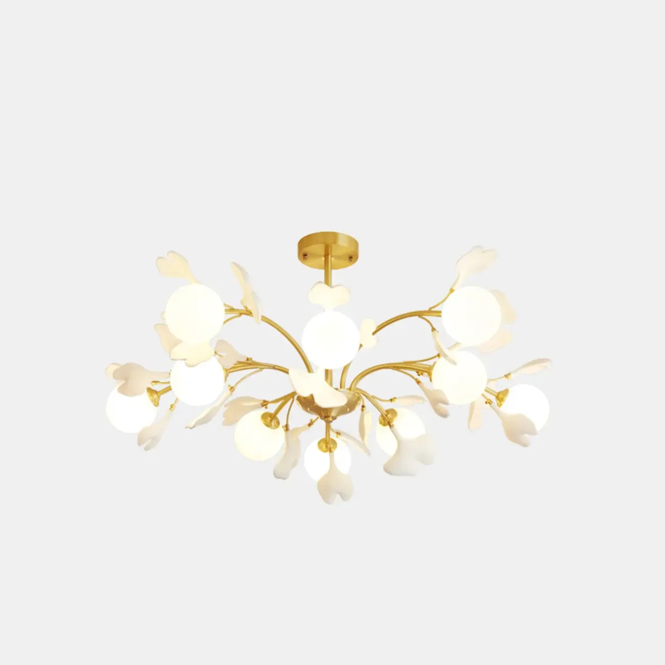 Modern Brass Branch Chandelier with Elegant Design