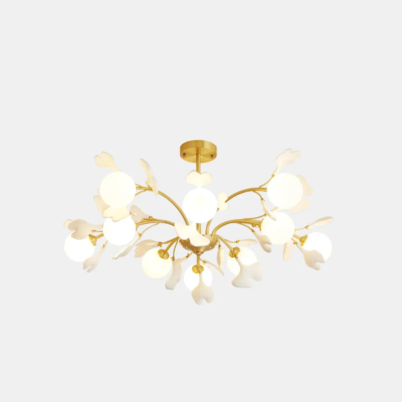Modern Brass Branch Chandelier with Elegant Design