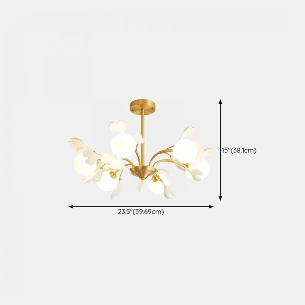 Modern Brass Branch Chandelier with Elegant Design