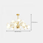 Modern Brass Branch Chandelier with Elegant Design