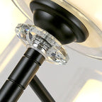 Geometric Industrial Metal Cylinder Glass Chandelier