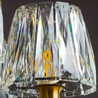 6-Light Vintage Crystal LED Chandelier with Adjustable Height