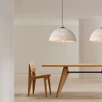 Industrial Marble Effect Dome Pendant Light for Dining Room