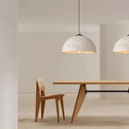 Industrial Marble Effect Dome Pendant Light for Dining Room