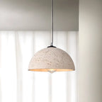 Industrial Marble Effect Dome Pendant Light for Dining Room