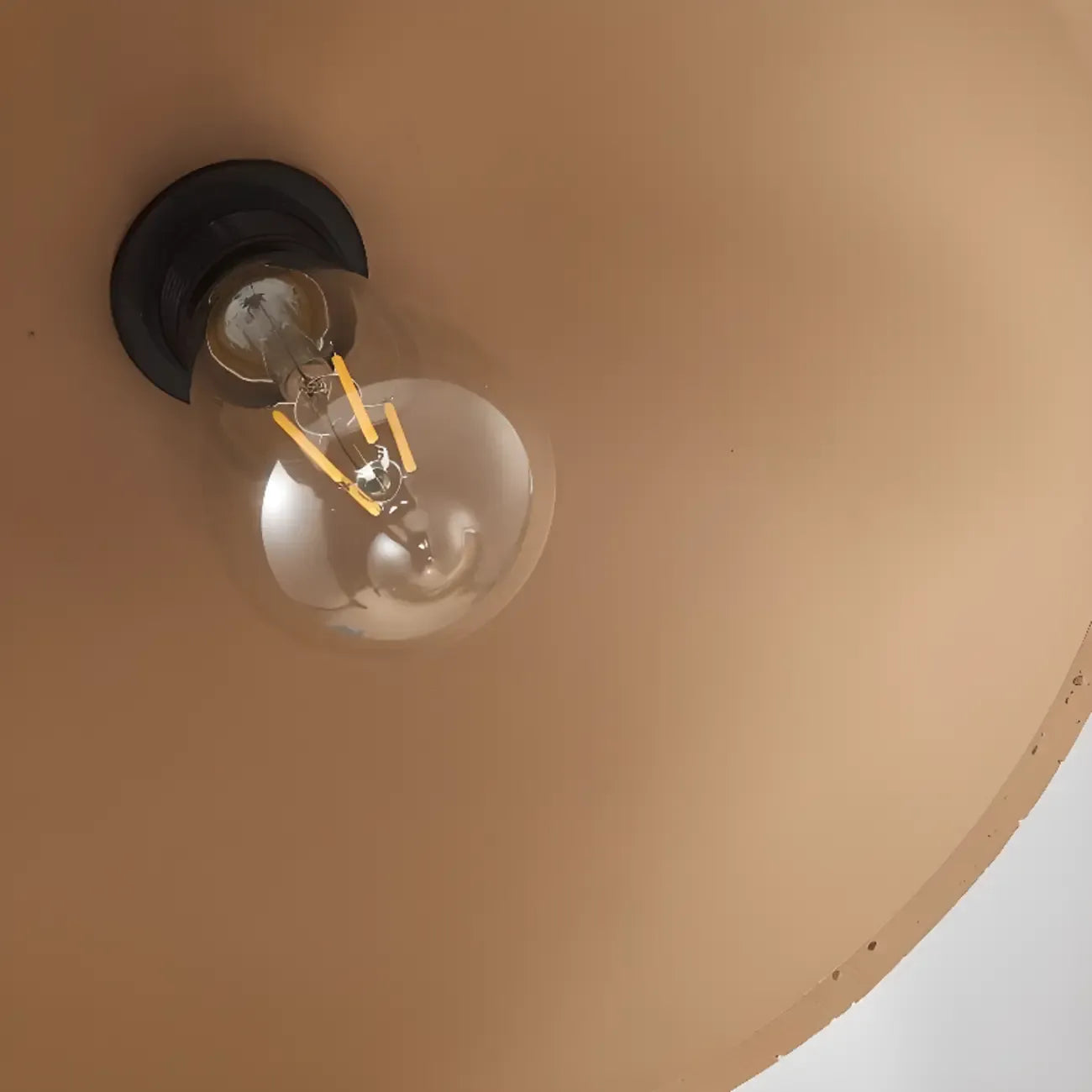 Industrial Marble Effect Dome Pendant Light for Dining Room