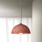 Industrial Marble Effect Dome Pendant Light for Dining Room