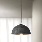 Industrial Marble Effect Dome Pendant Light for Dining Room
