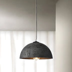 Industrial Marble Effect Dome Pendant Light for Dining Room