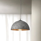 Industrial Marble Effect Dome Pendant Light for Dining Room