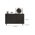 Stylish Black Wooden Combo Dresser with Drawers and Cabinet